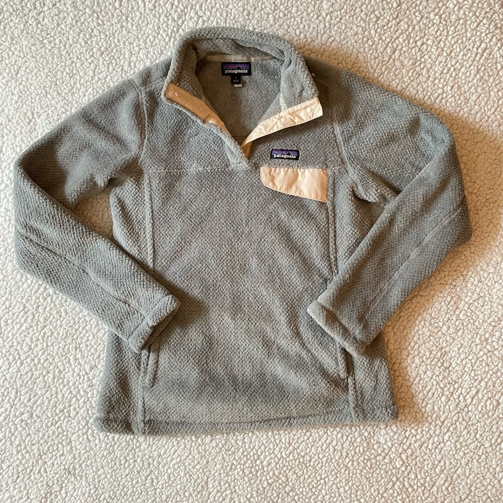 Patagonia Women's Re-Tool Snap-T Fleece Pullover Tailored Grey Size S A10